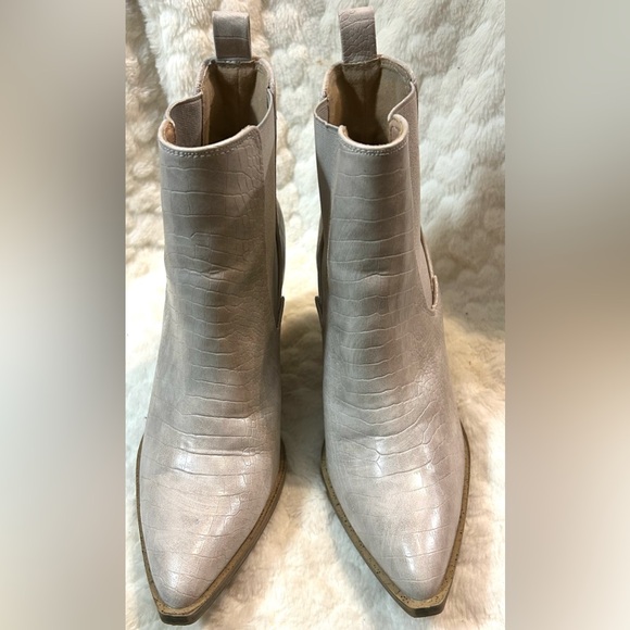 Barn Babe faux crocodile block chunky heel ankle boots women’s size 7.5 - Picture 5 of 12